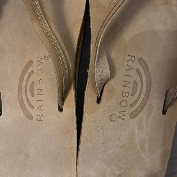 Rainbow ‘Flirty’ Braided Leather Flip Flop Size XL - Picture 3 of 4